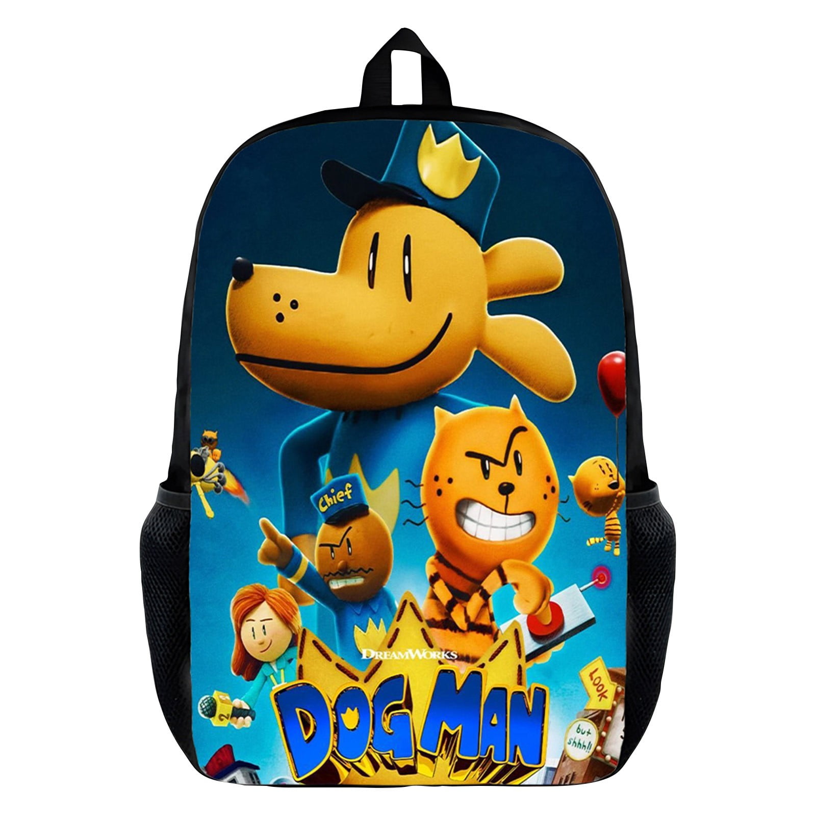 Snfy Dog_man Backpack, 15in Dog_man Travel Backpack, Cartoon Schoolbag ...