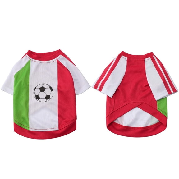 Snfy Soccer Themed Dog Jersey – Soccer & Sportswear – Lightweight Football Sportswea Football Match Pet Clothes for Medium Dogs,T-shirt-Style A