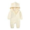 thumbnail image 1 of Sngxgn Baby Bodysuit for Boys Boys Long Sleeve Sleepers(Beige,90), 1 of 6