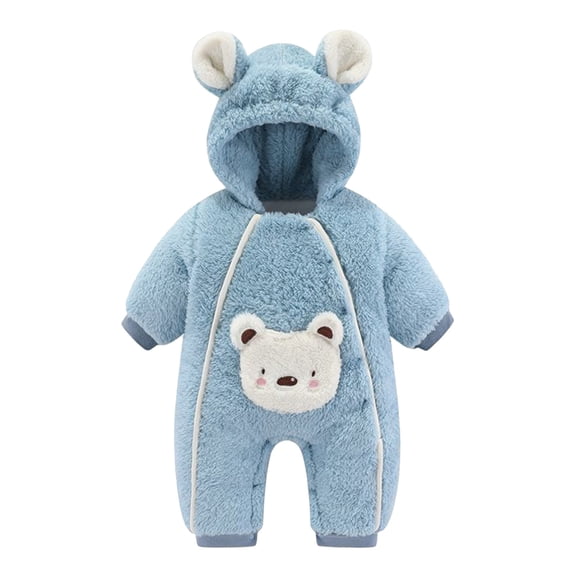 Sngxgn Baby Bodysuit for Girls Boys Long Sleeve Sleepers(Blue,59)