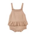 thumbnail image 1 of Sngxgn Baby Bodysuit for Girls Boys Long Sleeve Sleepers(Khaki,80), 1 of 5