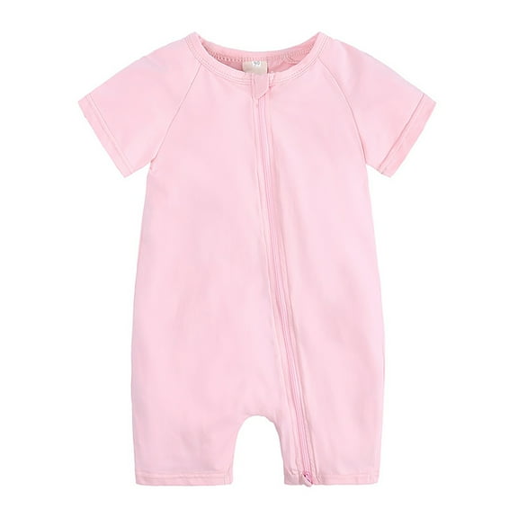 Sngxgn Baby Bodysuits for Boys Short Sleeve (Pink,66)