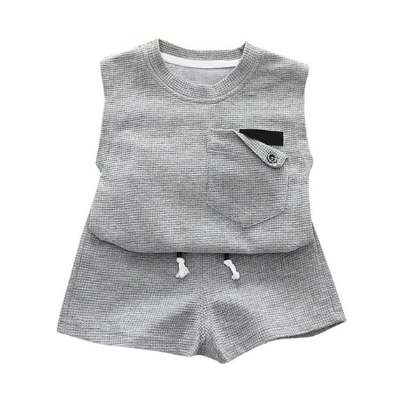 Sngxgn Baby Boy Clothes Gentleman Outfits Suits Summer Long Sleeve Bodysuit Shirts Suspender(Grey,110)