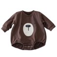 thumbnail image 1 of Sngxgn Baby Boy Cotton Bodysuit Long Sleeve Jumpsuit Outfits Clothes(Coffee,90), 1 of 3
