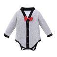 thumbnail image 1 of Sngxgn Baby Boy Cotton Bodysuit Long Sleeve Jumpsuit Outfits Clothes(Grey,68), 1 of 7