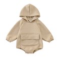 thumbnail image 1 of Sngxgn Baby Boy Cotton Bodysuit Long Sleeve Jumpsuit Outfits Clothes(Khaki,70), 1 of 4