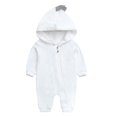 thumbnail image 1 of Sngxgn Baby Boy Cotton Bodysuit Long Sleeve Jumpsuit Outfits Clothes(White,73), 1 of 4