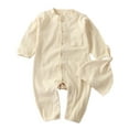 thumbnail image 1 of Sngxgn Baby Boy Pants Set Long Sleeve Contrast Sweatshirt Fall Winter Outfits(Beige,80), 1 of 3