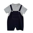 thumbnail image 1 of Sngxgn Baby Boys Ruffle Bodysuit Solid Long sleeved Onesie Casual Plain Blouse Romper(Grey,90), 1 of 8