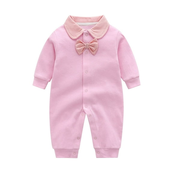 Sngxgn Baby Boys Ruffle Bodysuit Solid Long sleeved Onesie Casual Plain Blouse Romper(I,66)