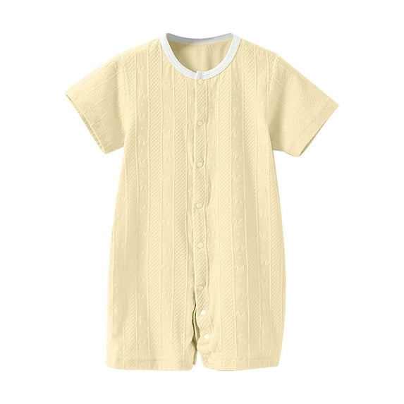 Sngxgn Baby Boys' Sleeveless Bodysuit Dress(Yellow,80)