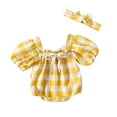 thumbnail image 1 of Sngxgn Baby Girl Bodysuits Sets Cotton Casual New born Clothes Comfort Outfit Baby(Yellow,80), 1 of 6