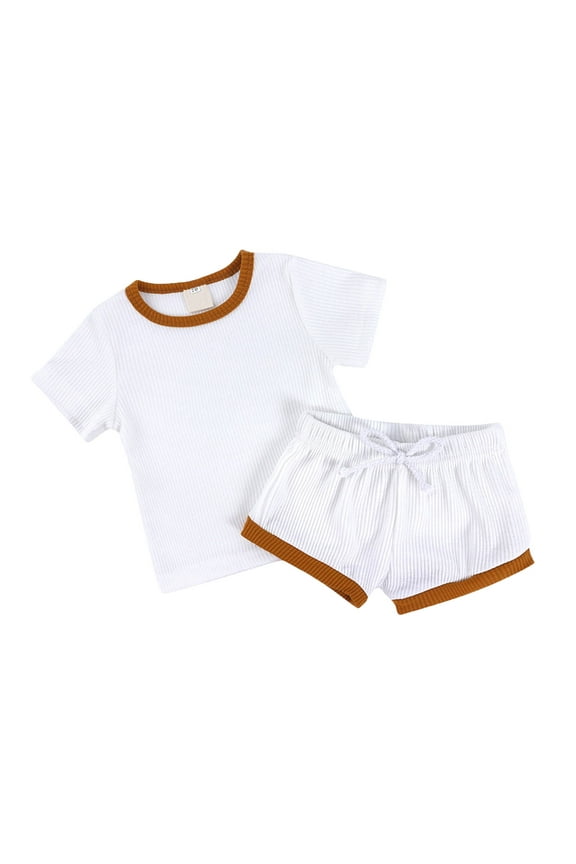 Baby Girl Clothes Sets, 2pcs Long Sleeve Clothes Outfits Toddler Girl Sets(White,70)