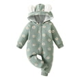 thumbnail image 1 of Sngxgn Baby Girl Cotton Bodysuit Long Sleeve Jumpsuit Outfits Clothes(Green,6M), 1 of 6