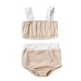 thumbnail image 1 of Sngxgn Baby Girl Outfit Long Sleeve Pullover Tops with Pants 2pcs Set Clothes(Beige,100), 1 of 6