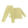 thumbnail image 1 of Sngxgn Baby Girl Outfit Long Sleeve Pullover Tops with Pants 2pcs Set Clothes(Yellow,120), 1 of 4