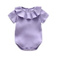 thumbnail image 1 of Sngxgn Baby Girl Romper Dress Ruffle Long Sleeve Bodysuit Onesie Tutu Dress (Purple,90), 1 of 9