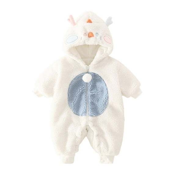Sngxgn Baby Girl Romper Dress Ruffle Long Sleeve Bodysuit Onesie Tutu Dress (White,73)