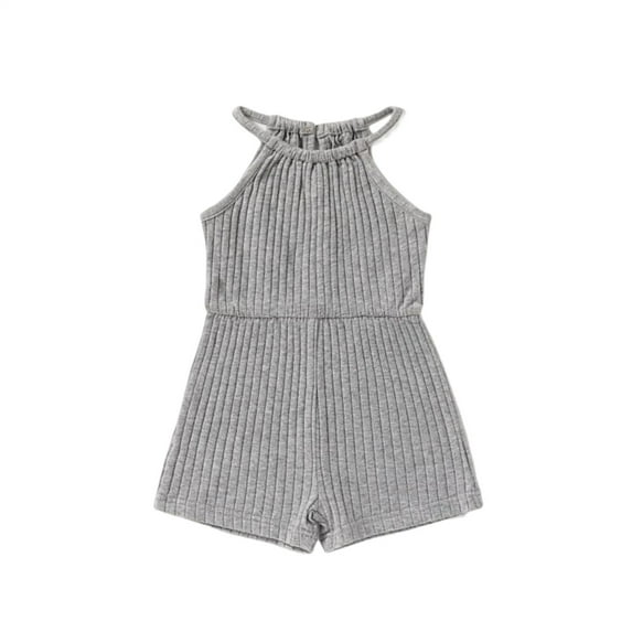 Sngxgn Baby Girl Romper Fall Winter Clothes Ruffle Long Sleeve Bodysuit Jumpsuit(Grey,18-24 Months)