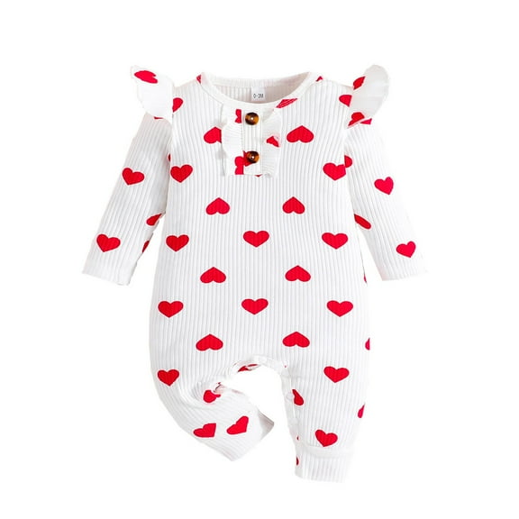 Sngxgn Baby Girl Romper Long Sleeve Jumpsuit Outfit Striped Ribbed Clothes for Girls(White,3)