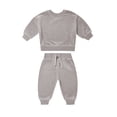 thumbnail image 1 of Sngxgn Baby Girl's 2pc Rib Long Sleeve Romper and Pant Set(Grey,100), 1 of 3