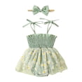 thumbnail image 1 of Sngxgn Baby Girls' Sleeveless Bodysuit Dress(Green,80), 1 of 6