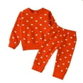 thumbnail image 1 of Sngxgn Baby Girls Toddler Sweater Knit Top and Cropped Pant Set(Red,90), 1 of 7