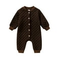 thumbnail image 1 of Sngxgn Baby baby Cotton Long-sleeve Bodysuits(Coffee,70), 1 of 6