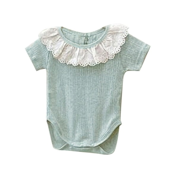 Sngxgn Baby baby Cotton Long-sleeve Bodysuits(Light Blue,90)