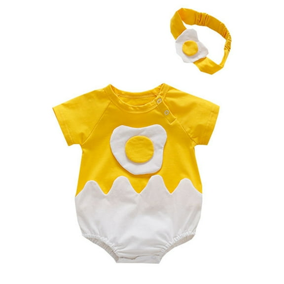Sngxgn Baby baby Cotton Long-sleeve Bodysuits(Yellow,73)