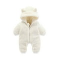 thumbnail image 1 of Sngxgn Baby cute design Bodysuit Short Sleeve Baby Clothes for Girl(Beige,80), 1 of 2