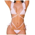 thumbnail image 1 of Sngxgn Bathing Suit for Women Tummy Control High Cut Swimsuit Womens Swim Suit(White,S), 1 of 7