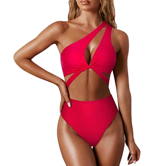 Sngxgn Bikini Set Swimsuits for Women High Waisted Two Piece Swimwear(Red,M)