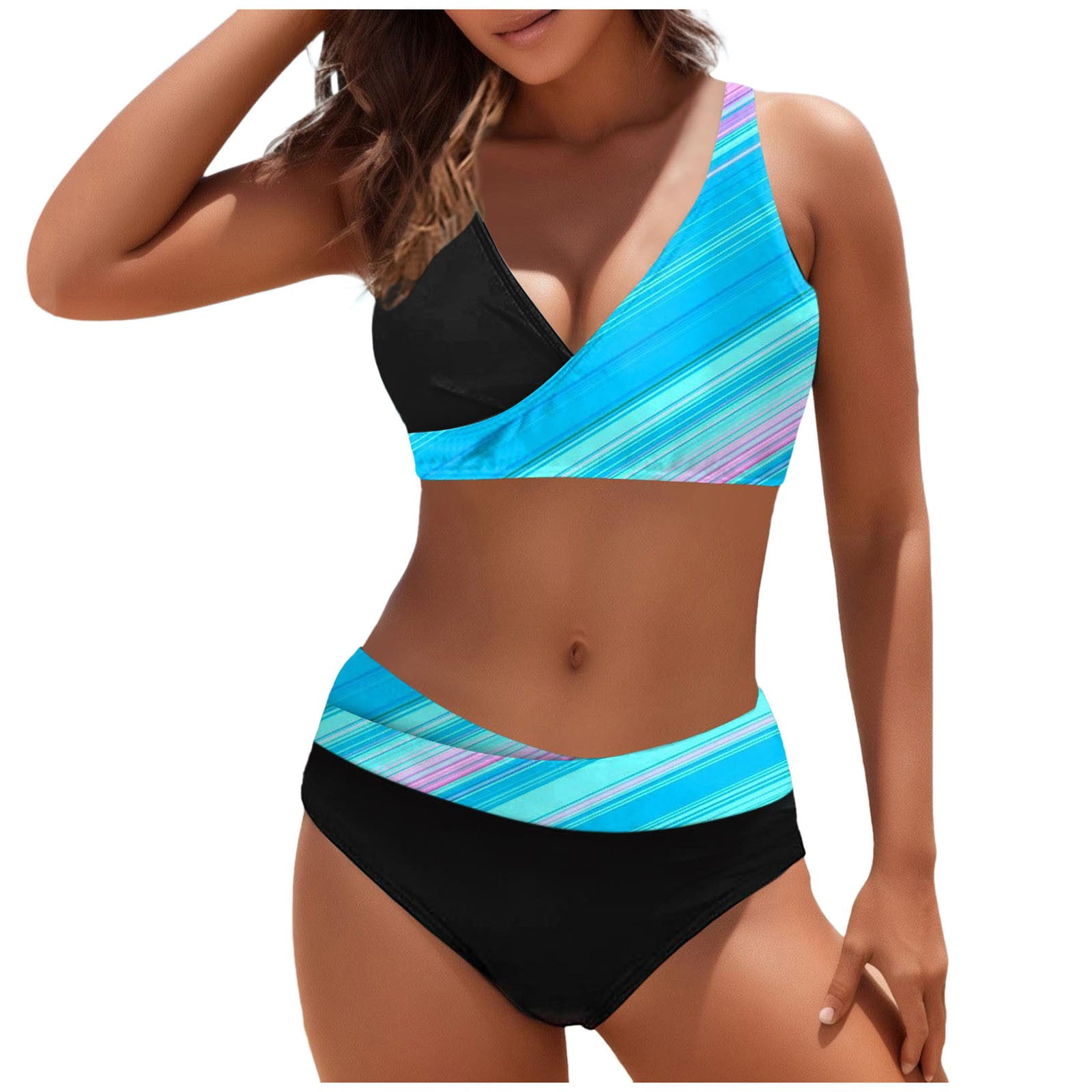 High Waisted Bikini Sets For Women, Crayfish Army Swimsuits Tummy Control, Two Pieces Bathing