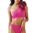 thumbnail image 1 of Sngxgn Bikini Set for Women Knotted High Waisted Swimsuit Two Piece Bathing Suit(Hot Pink,M), 1 of 5