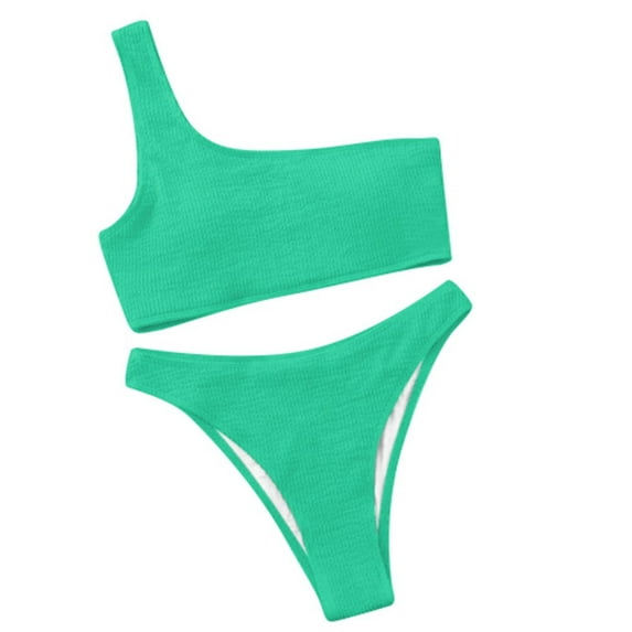 Sngxgn Bikini Set for Women Two Piece Swimsuits V Neck Tie Spaghetti Straps(GN2,L)