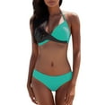 thumbnail image 1 of Sngxgn Womens Swimsuits Tummy Control Bathing Suit for Women Push Up Swimwear V Neck High Cut(Mint Green,L), 1 of 5