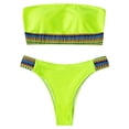 thumbnail image 1 of Sngxgn Bikini Sets for Women Strappy Two Piece Bathing Suits High Waist Tummy Control Swimsuit(Yellow,S), 1 of 7