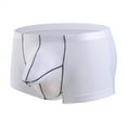 thumbnail image 1 of Sngxgn Boxer Briefs Mens Underwear Men Soft Underwear(White,M), 1 of 2