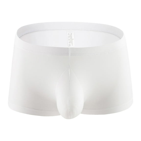 Sngxgn Boxer Briefs Mens Underwear Men Soft Underwear(White,M)