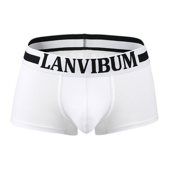 Sngxgn Boxer Briefs Mens Underwear Men Soft Underwear(White,XXL)
