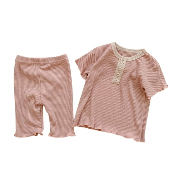 Sngxgn Boy's 2 Piece Outfits Print Long Sleeve and Sweatpants Sweatsuits(Pink,90)