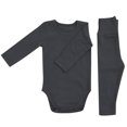 thumbnail image 1 of Sngxgn Boy's 2 Piece Outfits Solid Long Sleeve Sweatshirt and Pants Set(Black,73), 1 of 3