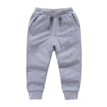 Sngxgn Boys Fleece Joggers, Midweight Sweatpants With Pockets, Sweats For Boys(Grey,3-4 Y)