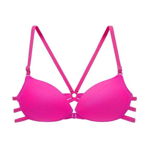 Sngxgn Bras for Women All Day Comfort Bra, No Wire and Light Padded Bra(Hot Pink,36)