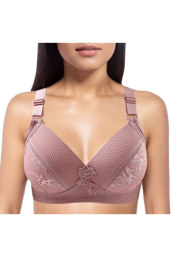 Bras for Women - Bralettes for Women with S upport(Pink,42)