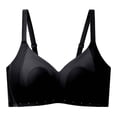 thumbnail image 1 of Sngxgn Bras for Women Full Coverage Underwire Bras,Lifting Lace Bra for Heavy (Black,L), 1 of 3
