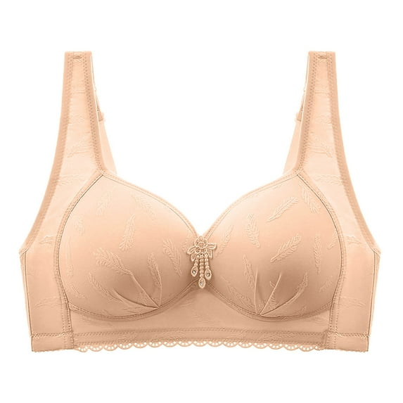 Sngxgn Bras for Women Full Coverage Underwire Bras,Lifting Lace Bra for Heavy (Orange,40)