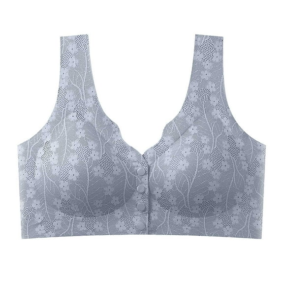 Sngxgn Bras for Women Full Coverage, Unlined Lace Underwire Bra for Breasts(Grey,XXL)