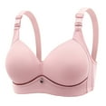 thumbnail image 1 of Sngxgn Bras for Women Full Coverage, Unlined Lace Underwire Bra for Breasts(Rose Gold,42), 1 of 3